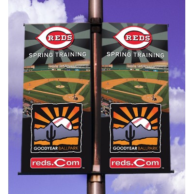 Custom Full Color Pole Banner 24"x48" Two Sided - 13 oz. Vinyl with grommets