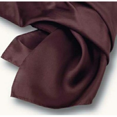 Brown Polyester Satin Scarf - 8"x45"