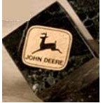 3" Green Genuine Marble Cube Paperweight