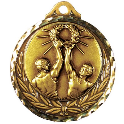 Stock Diamond Struck Medal (Victory Male) 2 3/4"