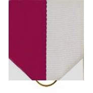 Pin Drape Ribbon, Maroon-White w/ Jump Ring