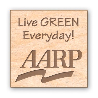 USA Made Square Wood Lapel Pins (1")