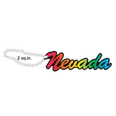 Nevada Promotional Line Key Chain w/ Black Back (10 Square Inch)
