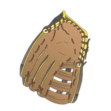 Baseball Glove Gift Shop Magnet w/ Full Magnetic Back (10 Square Inch)