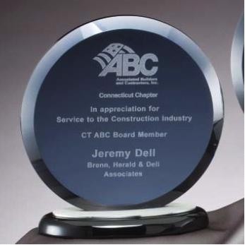 Medium Smoked Glass Circle Award