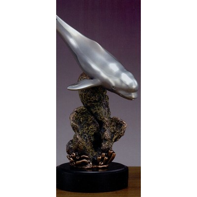 White Whale Trophy w/Round Base (7"x18")