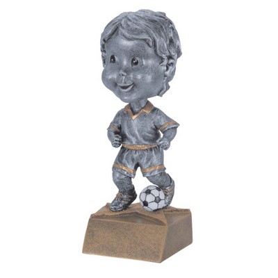 Resin Male Soccer Bobble Head