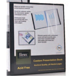 12 Page Custom Presentation Book w/Opaque Black Cover