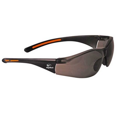 Gray Lightweight Anti-Fog Wrap-Around Safety Glasses w/ Nose Piece