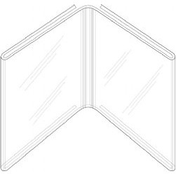 4"w x 6"H Clear Styrene Book Style Table Tent/Sign Holder
