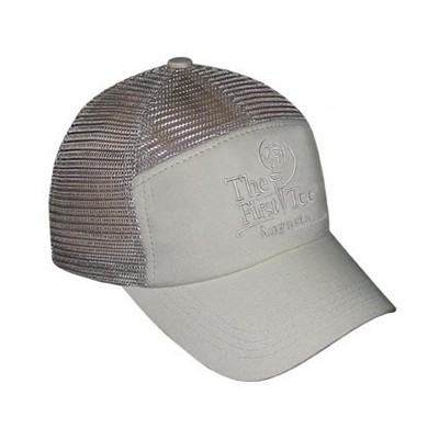 Trucker Mesh Cap w/Half Mesh Front Panel