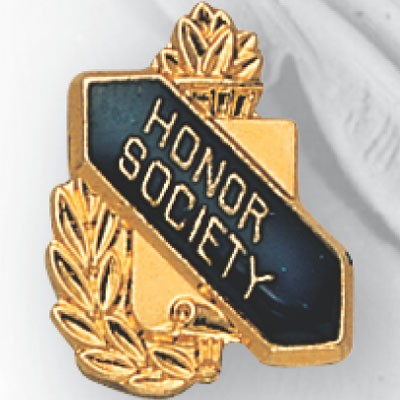 Enameled & Epoxy Domed Scholastic Honor Society Award Pin