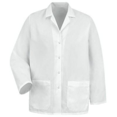 Red Kap™ Women's Lapel Counter Coat w/Four Gripper - White