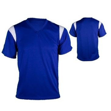 Adult Dazzle Cloth Soccer Jersey Shirt w/ Contrast Panel Sleeve & Shoulder
