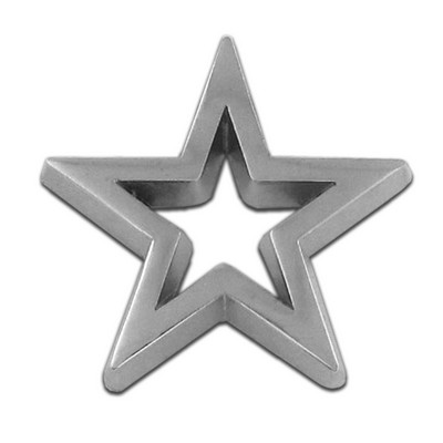 Silver Star 3-D Cut-Out Pin