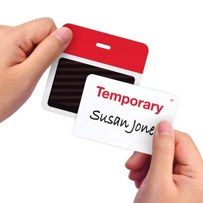 TEMPbadge 2-Part Expiring Badge FRONT PARTs, Hand-Writable, Temporary