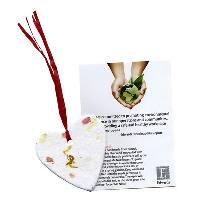 Heart Ornament w/Embedded Wildflower Seeds