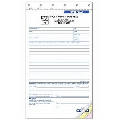 Proposal/Acceptance Forms - Compact (2 Part)
