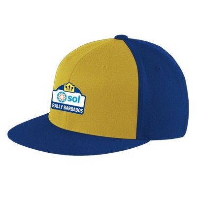 Flat Bill Cap w/Contrast Front Panel