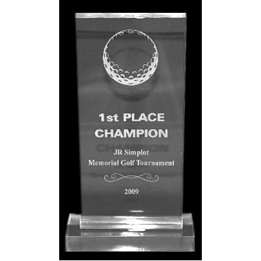 Acrylic Engraved Award - 5-3/4" Tall "Tower"