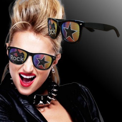 Rock Star Billboard Sunglasses w/Blank Arms