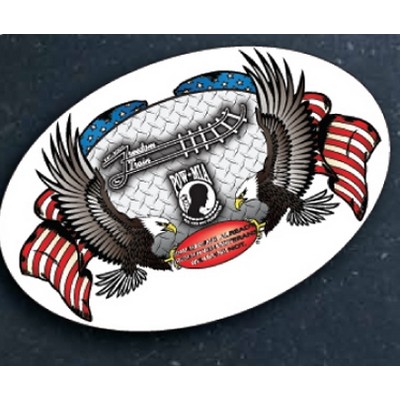 Oval Vinyl Decals 5"x3"