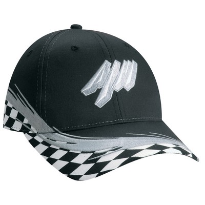 Full-Fit Polycotton Cap w/Grand Prix Flare Accent