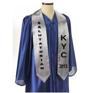 Custom 72" Graduation Sash - Light Gray