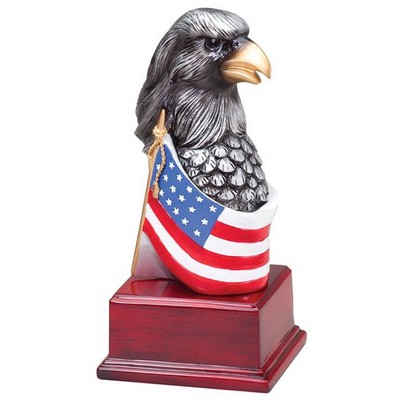 Eagle Head W/Flag - 7-1/4"
