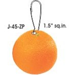 Orange Zipper Pull w/ Metal Clip (1/2 Square Inch)