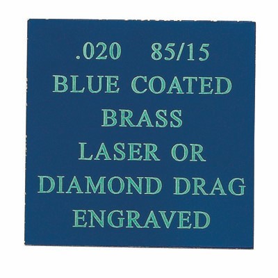 Blue Coated 85/15 Brass Engraving Sheet Stock (12"x24")