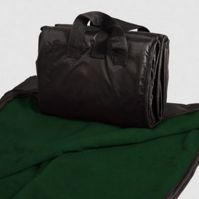 Picnic Blanket - Fleece With Waterproof Shell - Forest Green