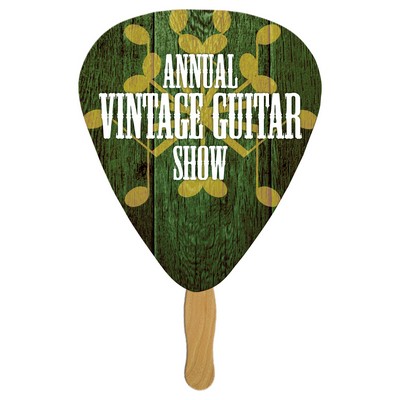 Guitar Pick Hand Fan Full Color (1 Side)