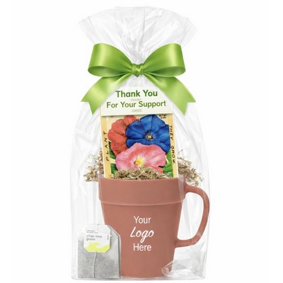 Grow With Us Mug Gift Set with Seed Packet & Tea