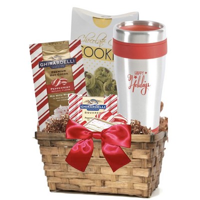Holiday Cocoa & Cookie Basket w/Tumbler