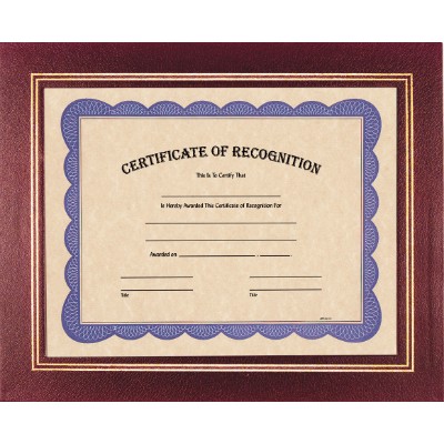 Certificate Holder - Burgundy with a poly window - Holds 8-1/2" x 11" Certificate