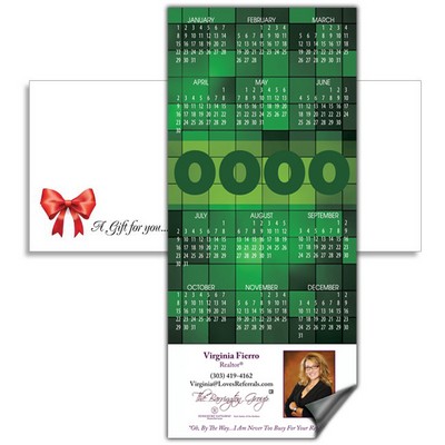 Magnetic Calendar with Envelope - Green