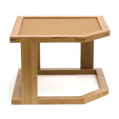 Bamboo & Cork 2 Tier Corner Shelf