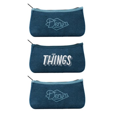 Large Denim Canoe Pouch