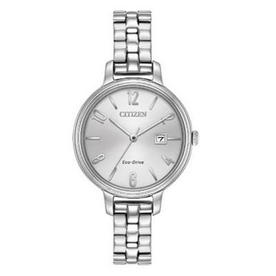 Citizen® Ladies' Chandler Eco-Drive Stainless Steel W/ Silver-Tone Dial Watch
