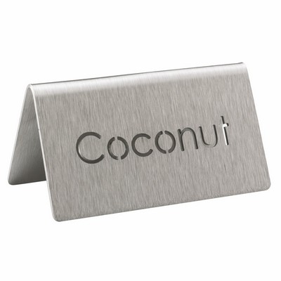 Laser Cut Stainless Steel ID Table Tent (Coconut)