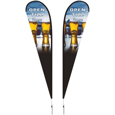 15' Double Sided Teardrop Banner w/Premium Hardware & Spike