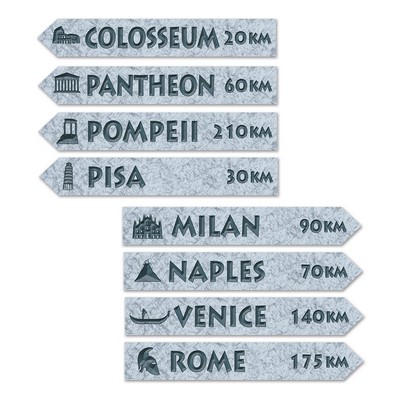 Italian Street Sign Cutouts