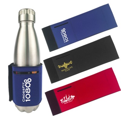 Insulated Sleeve Neoprene Bottle Sleeve w/Card Holder