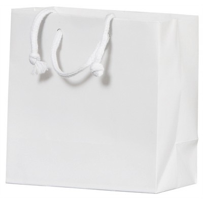 Matte Laminated White Jewel Eurotote (6½"x3½"x6½")