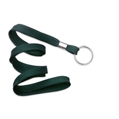 3/8" Blank Lanyard w/Split Ring (Forest Green)