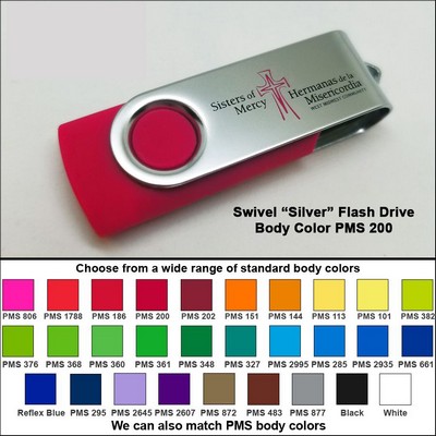 Swivel Flash Drive - 256 MB Memory - Body PMS 200