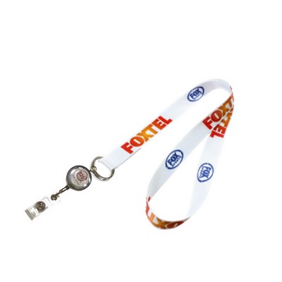 3/4" Full Color Sublimated Lanyard w/ J-Hook Or Split Key Ring