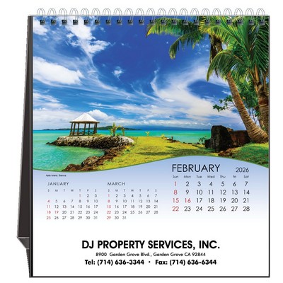 Tropical Paradise 2026 Desktop Calendar