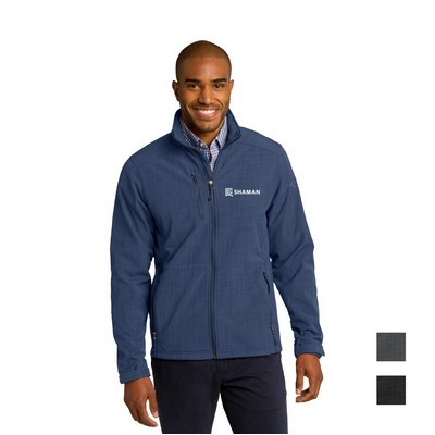 Eddie Bauer® Shaded Crosshatch Soft Shell Embroidered Jacket